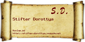 Stifter Dorottya névjegykártya