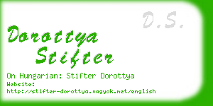 dorottya stifter business card